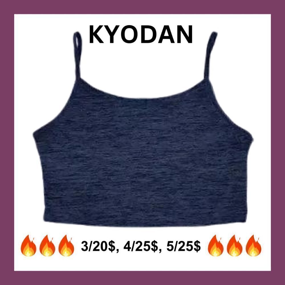 NWT KYODAN Heather blue/gray super soft sport Bra